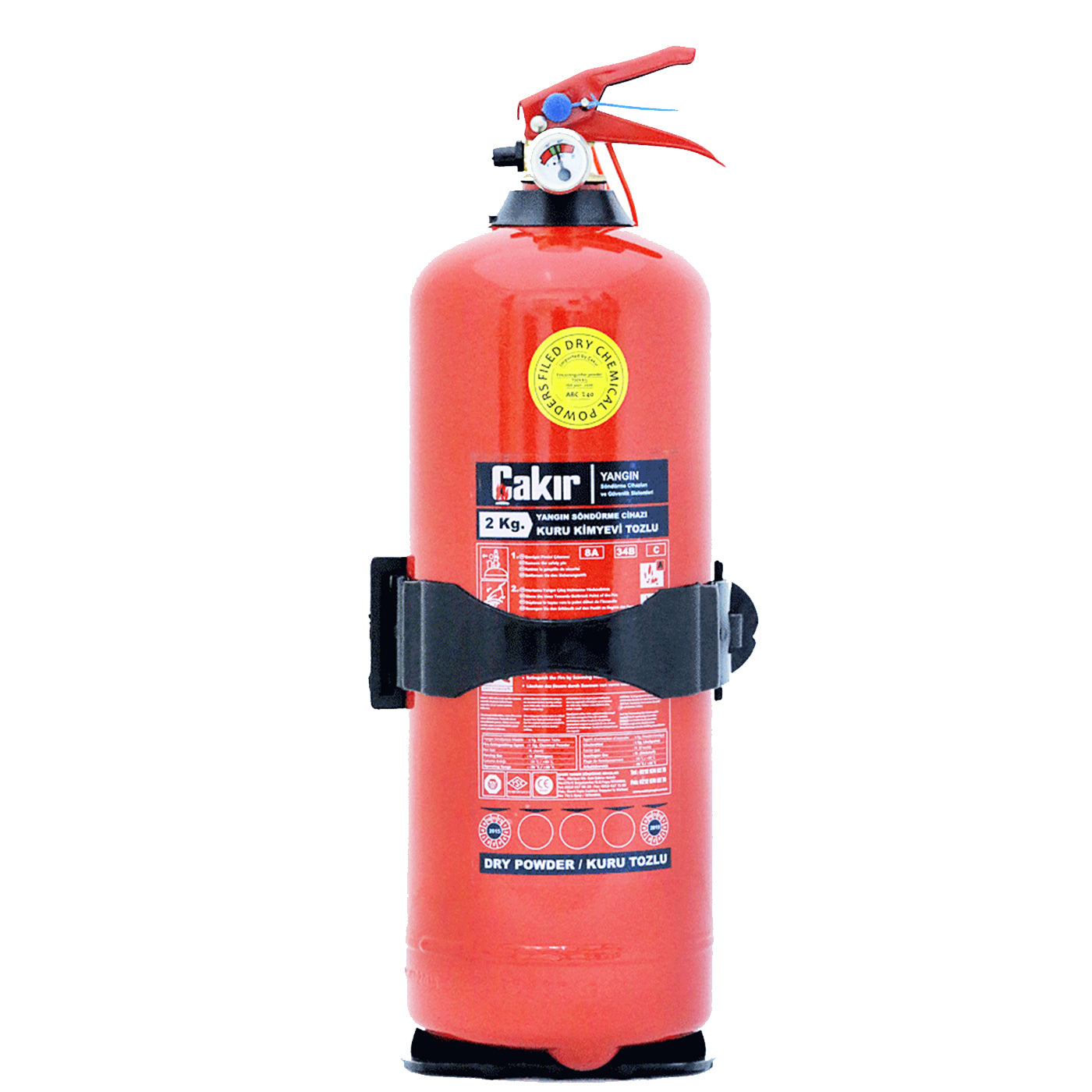 STORED PRESSURE TYPE PORTABLE DRY POWDER FIRE EXTINGUISHER 2 KG