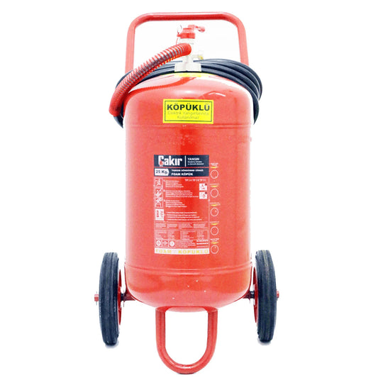 WHEELED FOAM PFAS FREE FIRE EXTINGUISHER 25 LTR  MED APPROVED