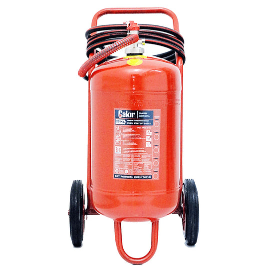 WHEELED DRY POWDER FIRE EXTINGUISHER 25 KG  MED APPROVED