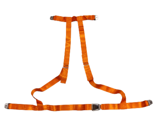 LIFEBOAT SEAT  BELT ORANGE/BLUE - 4 POINT