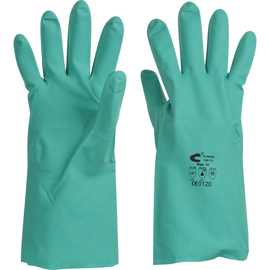 Gloves pvc 27cm, oil/acid resistant