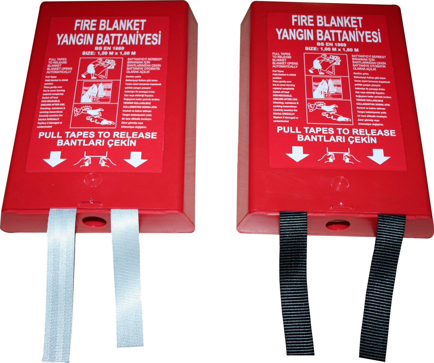 Fire blanket, fibreglass, 1.0x1.0mtr, with bag, DIN EN 186:1997