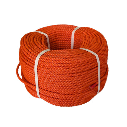 NYLON ORANGE ROPE - 8 mm - 300 mtr coil
