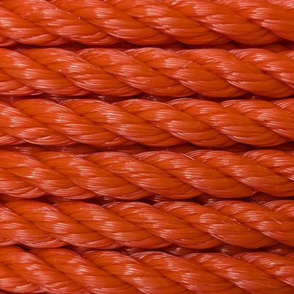 NYLON ORANGE ROPE - 8 mm - 300 mtr coil