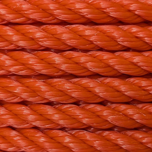 NYLON ORANGE ROPE - 8 mm - 300 mtr coil