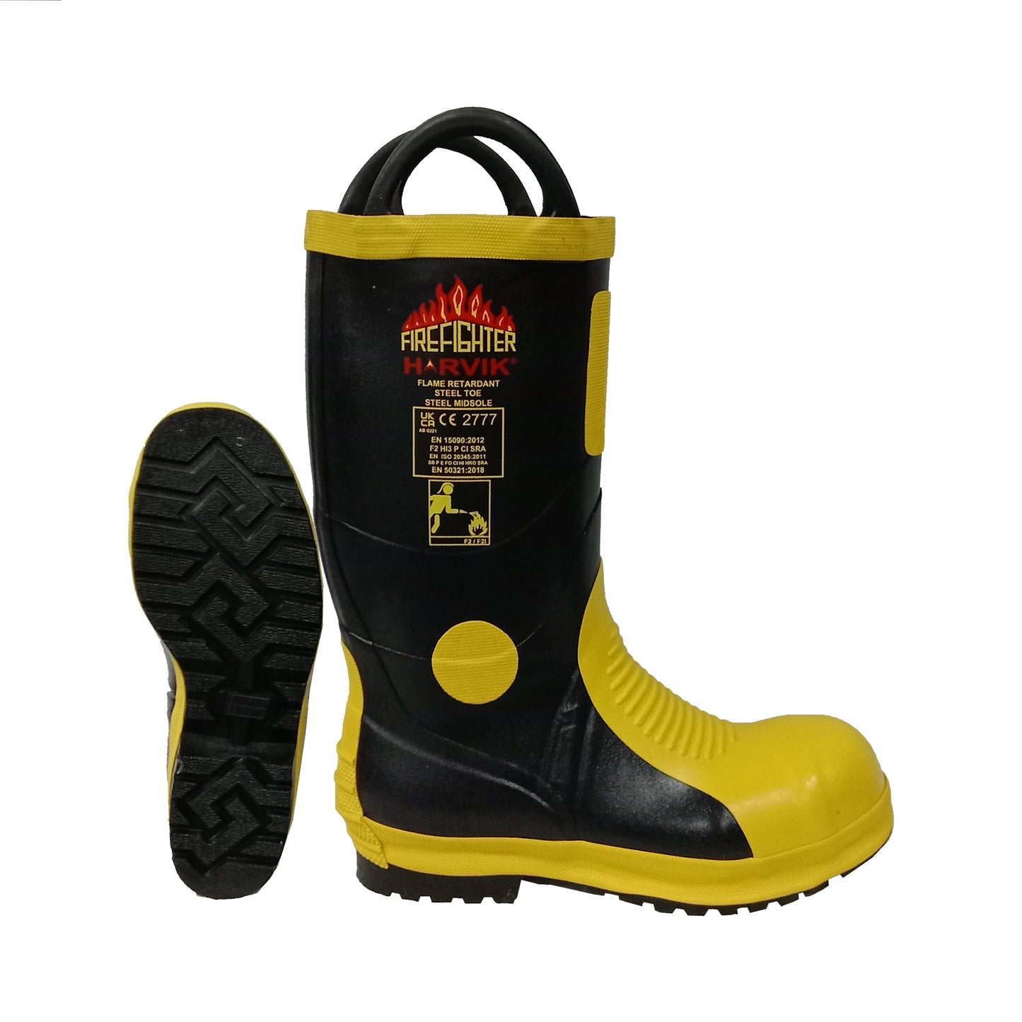FIREMAN'S SAFETY BOOTS, MED APPROVED - HARVIK BRAND