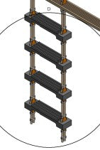 A TYPE RUBBER STEP - 525*115*28