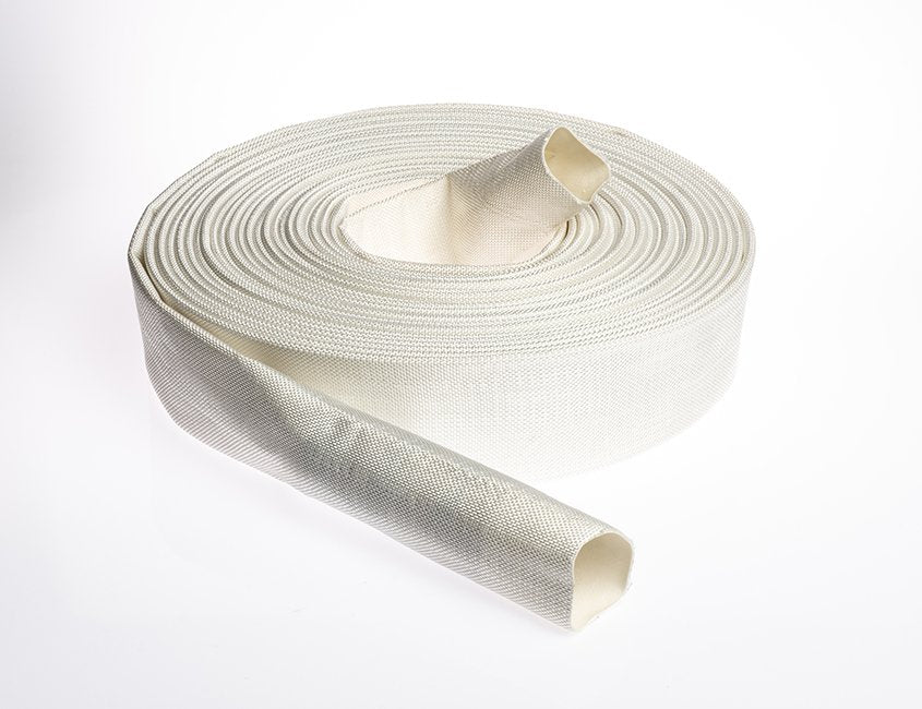 FIRE HOSE, MED APPROVED, UNCOATED SINGLE JACKET,  WHITE,  15 BAR, 65MM x 15MTR/CL