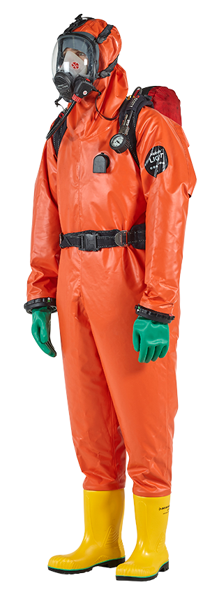 COMPLETE GAS TIGHT  CHEMICAL PROTECTION SUIT  - ANSEL BRAND EN 943 SIZE L