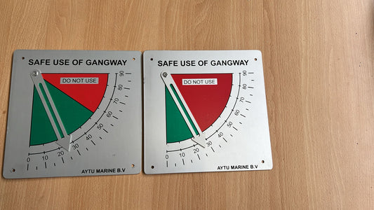 ANGLE INDICATOR FOR ALLUMINIUM ALLOY WHARF LADDER