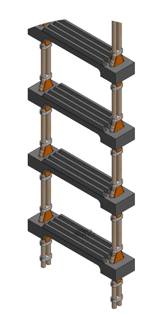 B type Embarkation Ladder wood    1,00 mtr  - 50,00 mtr MED CERTIFICATES ISO 5489:2008