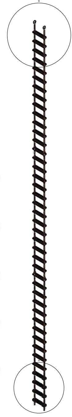 Embarkationladder wood 1,00 mtr - 58,00 mtr MED CERTIFICATES ISO 5489 ...