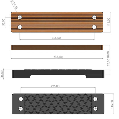 Embarkationladder wood    1,00 mtr - 58,00 mtr MED CERTIFICATES ISO 5489:2008