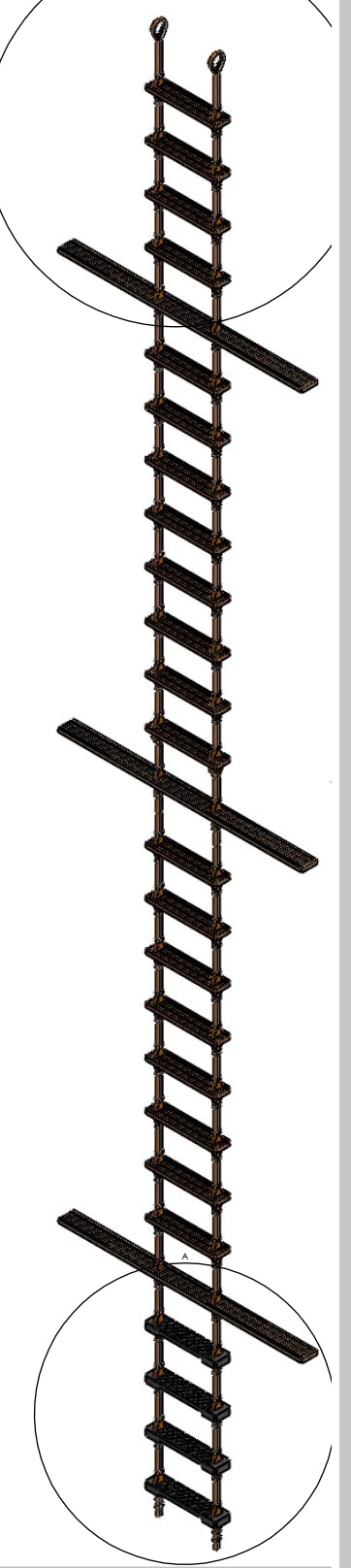 Pilot Ladder wood   1,00 mtr - 25,00 mtr , with MED CERTIFICATES ISO 799-1:2019  - 1045 (27)
