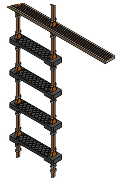 Pilot Ladder wood   1,00 mtr - 25,00 mtr , with MED CERTIFICATES ISO 799-1:2019  - 1045 (27)