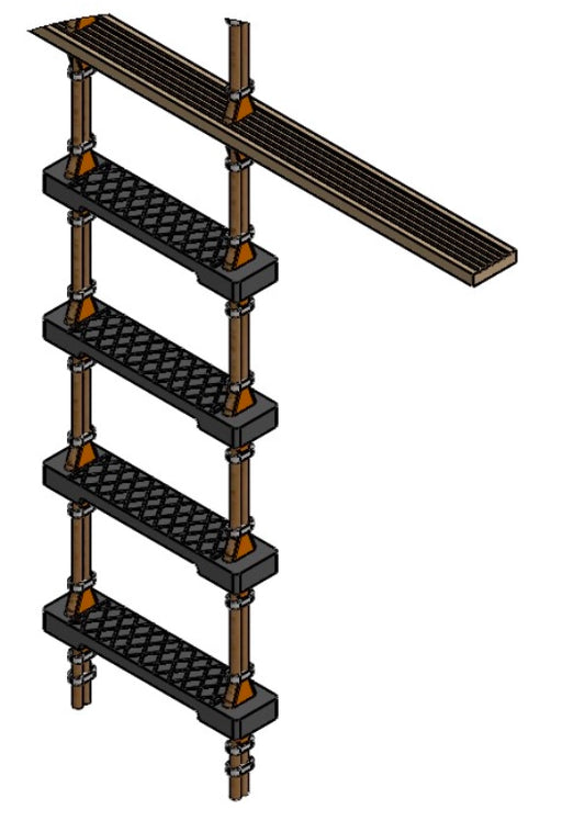Pilot Ladder wood   1,00 mtr - 25,00 mtr , with MED CERTIFICATES ISO 799-1:2019  - 1045 (27)
