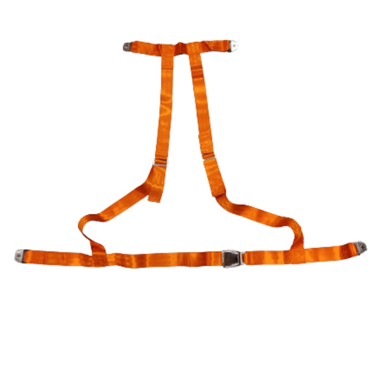 LIFEBOAT SEAT  BELT ORANGE/BLUE - 4 POINT