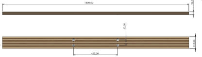 A TYPE PREVENTER HARDWOOD STEP - 1800*115*28