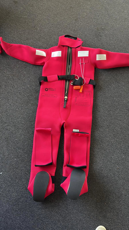 FANGZHAN BRAND IMMERSION SUIT - CHILD SIZE PILLOW TYPE WITH LIFEJACKET LIGHT - SOLAS /MED APPROVED