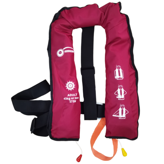 INFLATABLE LIFEJACKET 275 KN -- MED APPROVED