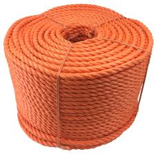 NYLON ORANGE ROPE - 8 mm - 300 mtr coil