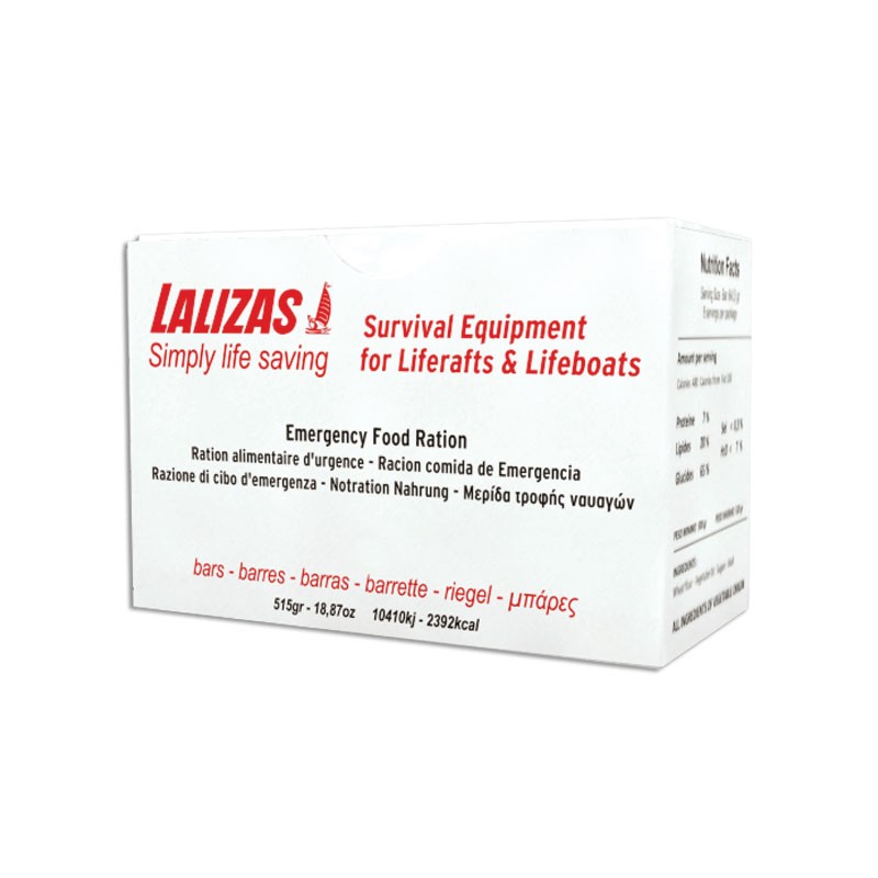 LALIZAS BRAND EMERGENCY LIFEBOAT / LIFERAFT FOOD RATION 500 GRM 2503 KCAL MED SOLAS